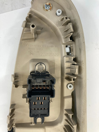 09-14 NISSAN MAXIMA REAR RIGHT BACK SIDE DOOR WINDOW SWITCH W ARMREST 829609N00