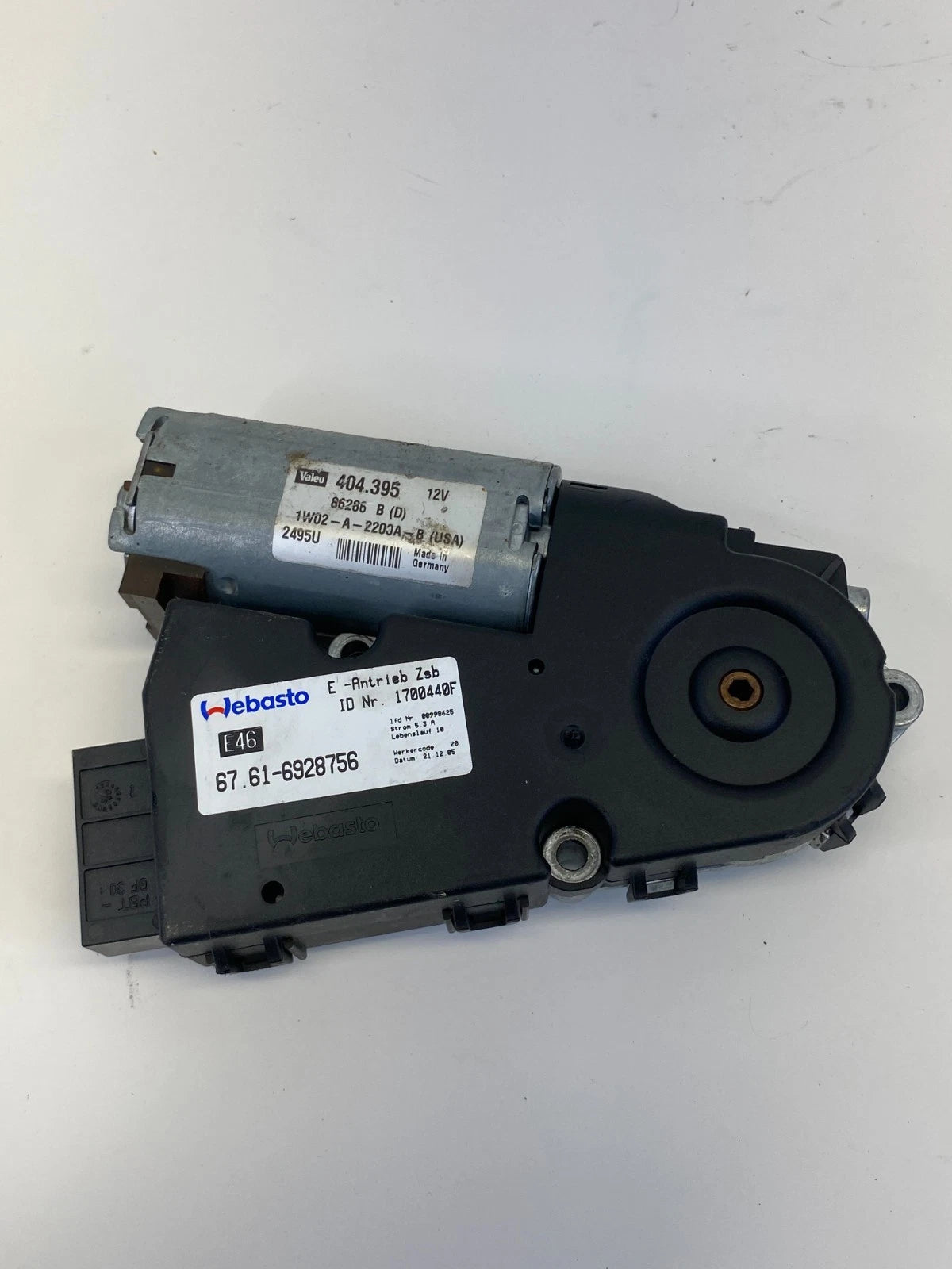 2002-2006 MINI COOPER SUNROOF MOTOR SLIDING ROOF DRIVE UNIT 67616928756 OEM