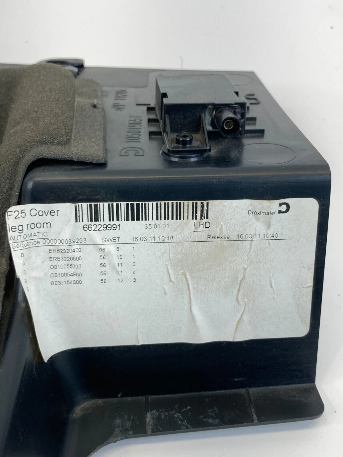 2011-2017 BMW X3 FRONT LOWER DASHBOARD KNEE RESTRAINT COVER TRIM 105019651 OEM