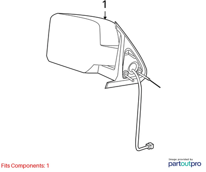 07-11 DODGE NITRO LEFT DRIVER SIDE VIEW POWER DOOR MIRROR W/ HEATED 68066783AB