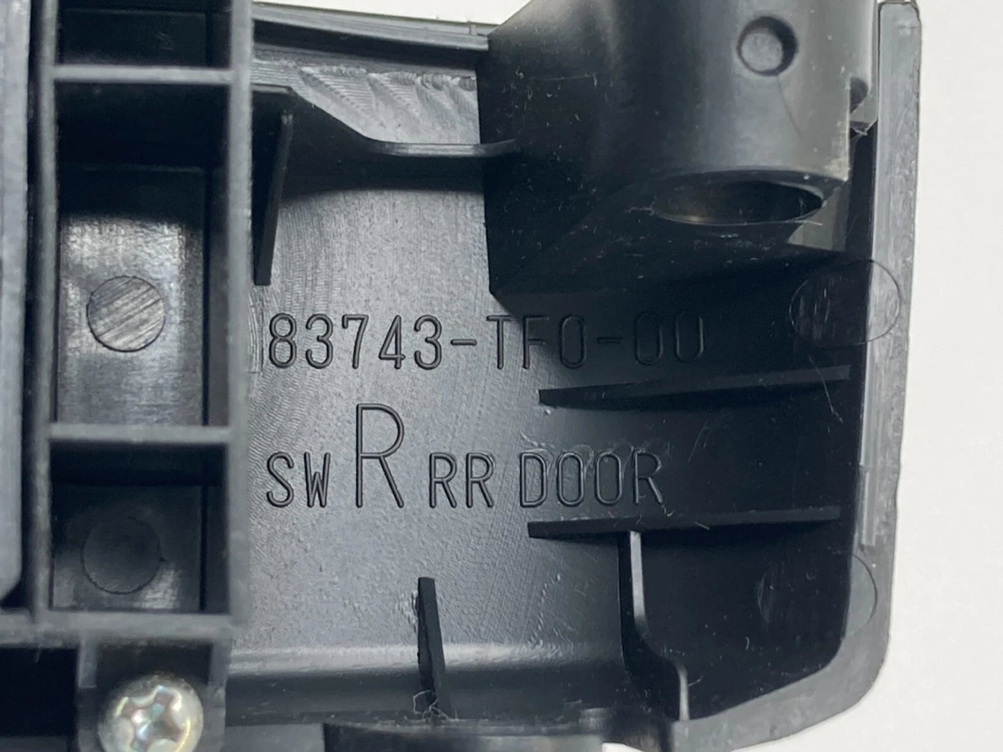 09-13 HONDA FIT REAR RIGHT BACK SIDE DOOR WINDOW SWITCH W/BEZEL 83743-TF0-00 OEM