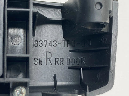 09-13 HONDA FIT REAR RIGHT BACK SIDE DOOR WINDOW SWITCH W/BEZEL 83743-TF0-00 OEM