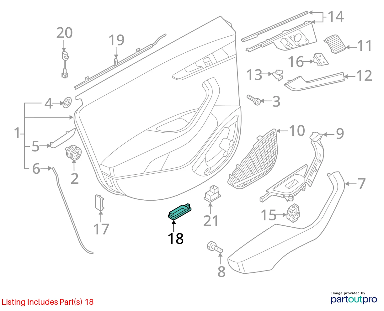 2006-2018 AUDI A6 2005-2018 A6 QUATTRO INTERIOR COURTESY LIGHT LAMP 4E0947415