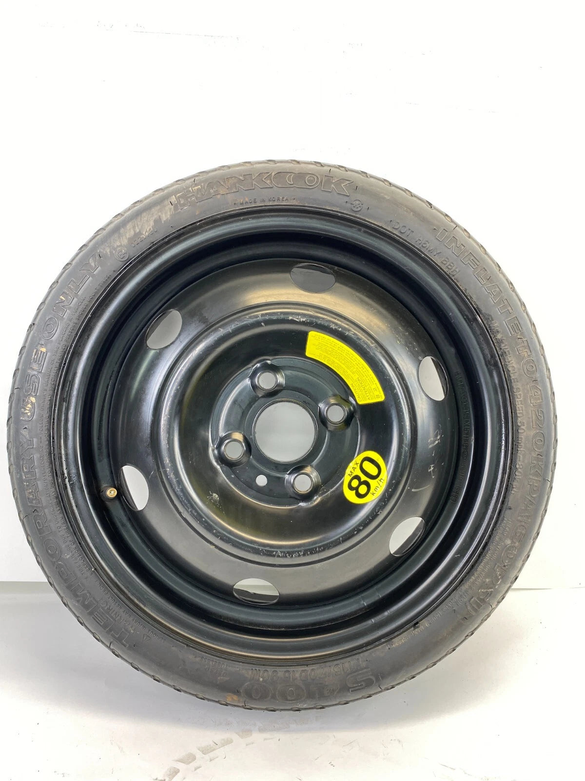 06-11 HYUNDAI ACCENT EMERGENCY SPARE TIRE WHEEL DONUT T115/70D15 R15 52910-1G850