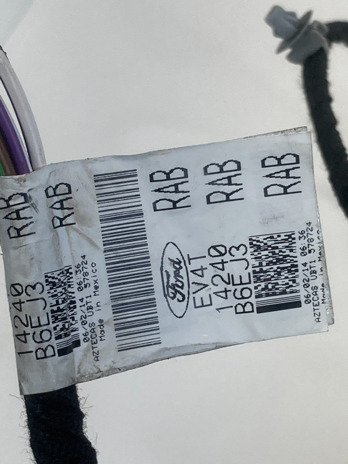 2013-2016 Ford Escape Rear Right Side Door Wire Wiring Harness EV4T-14240-B6EJ3