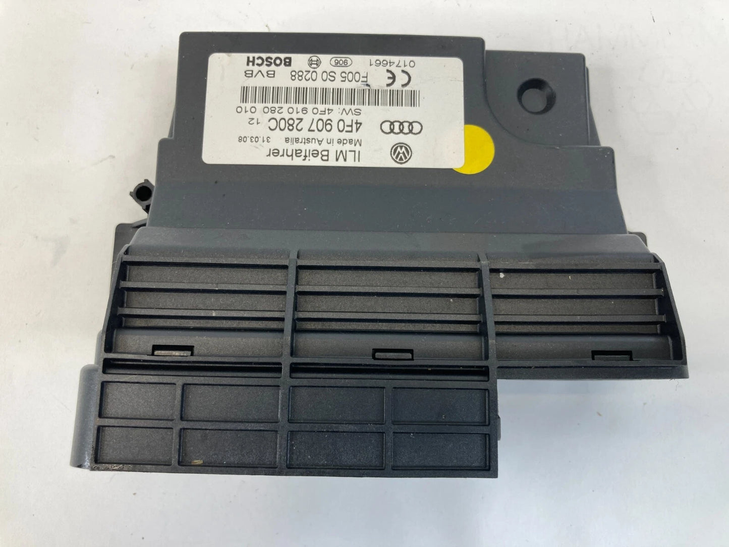 06-08 AUDI A6 3.2L 24V ONBOARD SUPPLY CONTROL MODULE FUSE BOX 4F0-907-280C OEM