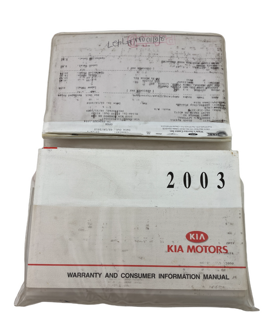 2003 03 Kia Sorento Warranty Information Owners Manual OEM