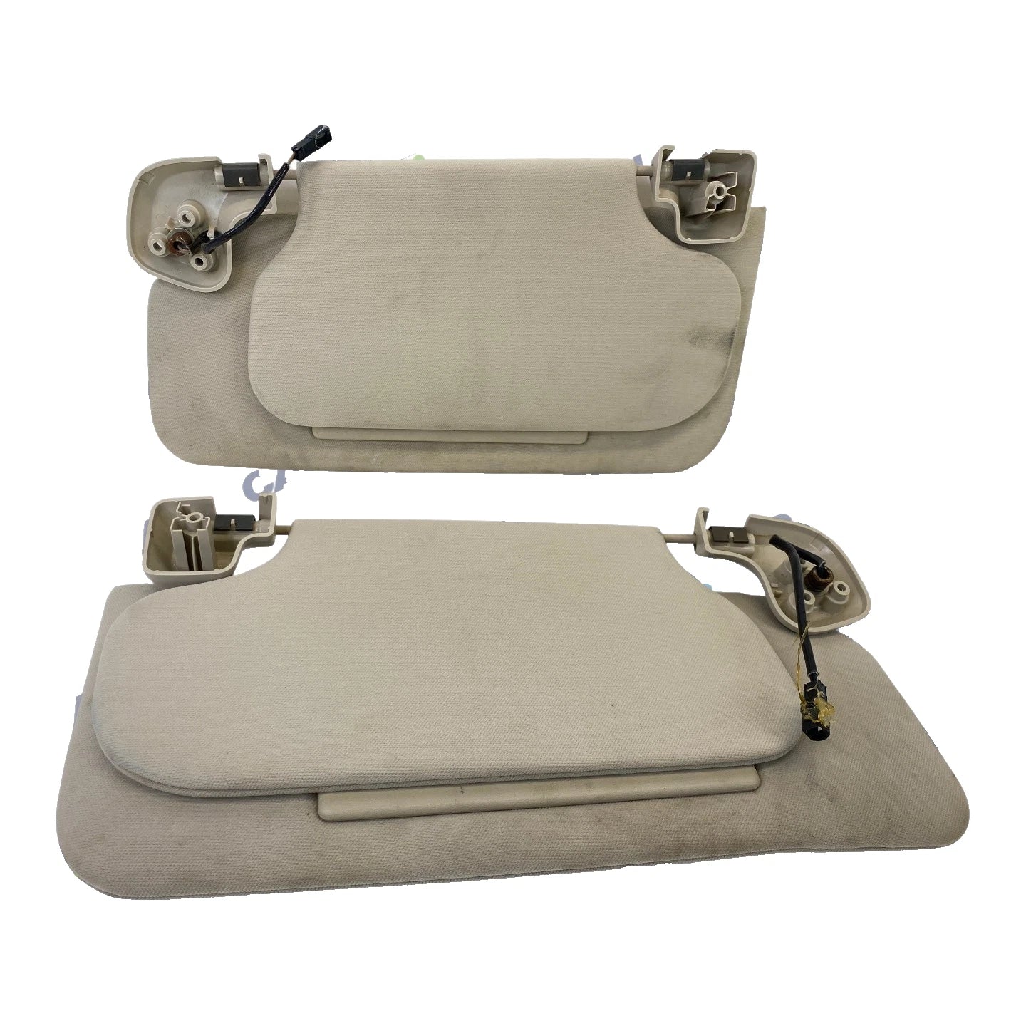 2003-2006 LINCOLN NAVIGATOR DUAL SUN VISOR PAIR SET LH RH TAN BEIGE OEM FACTORY