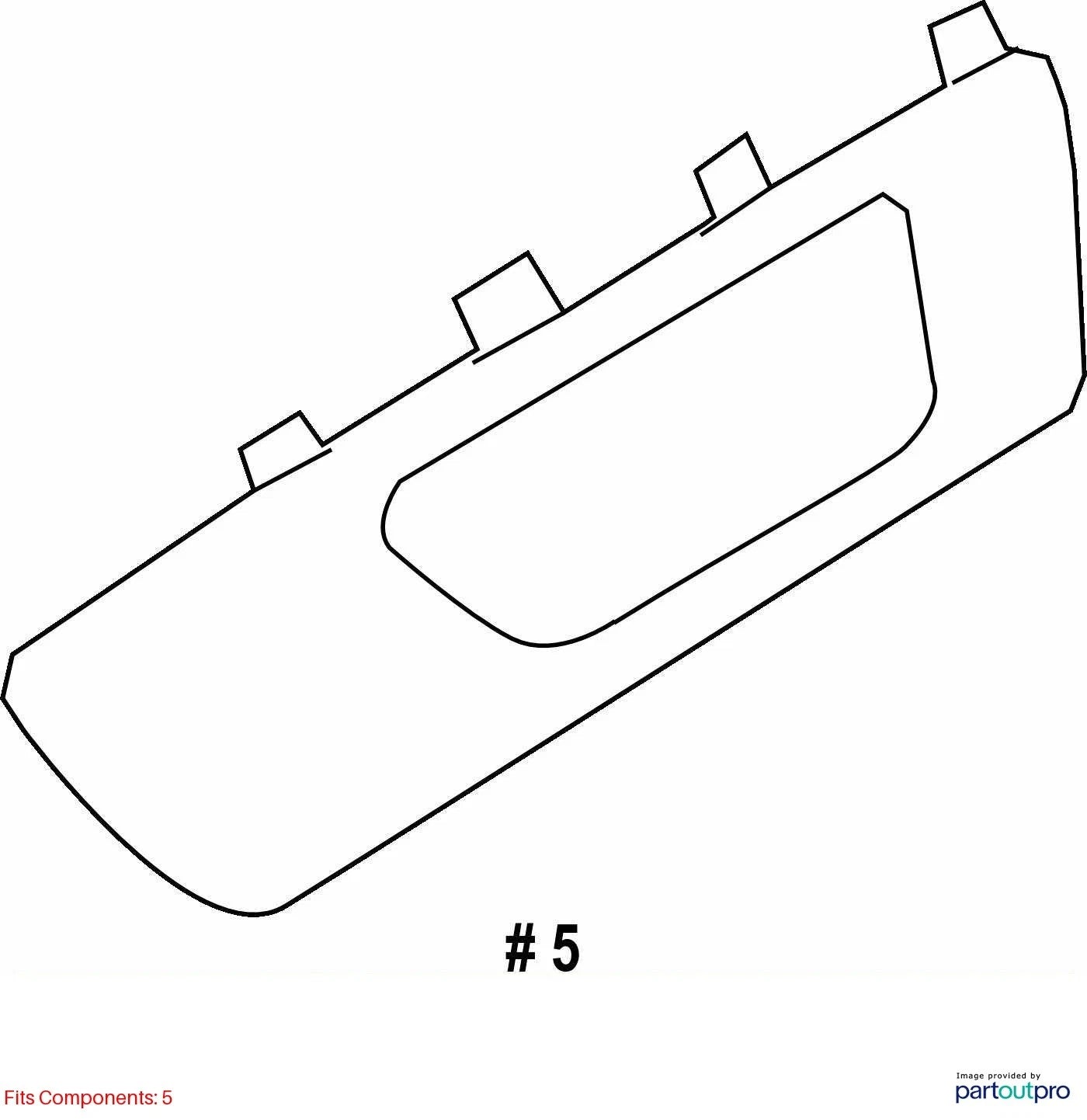 2010-2014 SUBARU LEGACY FRONT LEFT SIDE INTERIOR DOOR HANDLE BEZEL 94236AJ03A