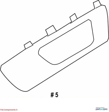 2010-2014 SUBARU LEGACY FRONT LEFT SIDE INTERIOR DOOR HANDLE BEZEL 94236AJ03A