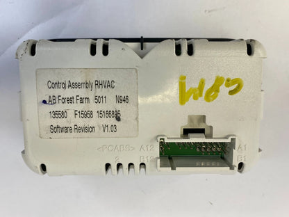 2002-2006 CHEVROLET TRAILBLAZER CLIMATE CONTROL MODULE REAR OEM FACTORY 15166895