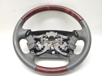 2007 2008 Hyundai Azera Steering Wheel w/ Cruise & Radio Control Grey Wood OEM