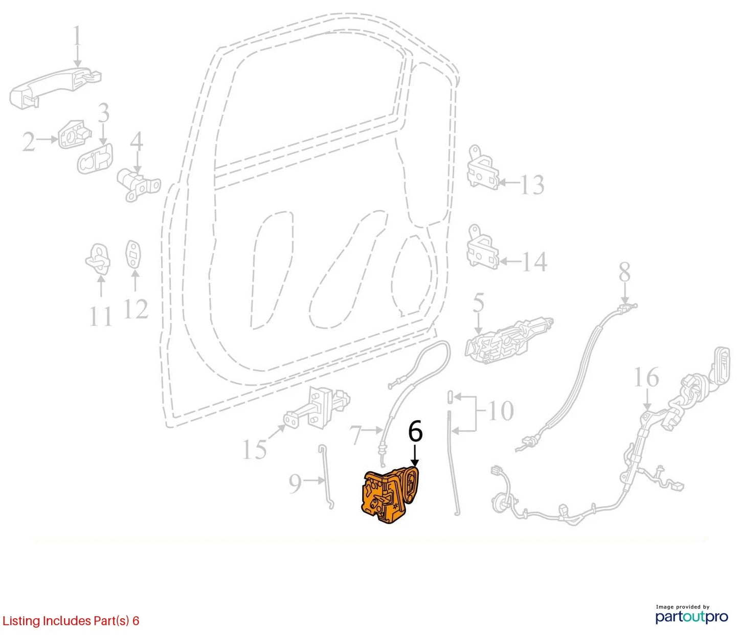 14-20 CHEVY IMPALA 16 17 ENVISION FRONT RIGHT DOOR LOCK LATCH ACTUATOR 13592288