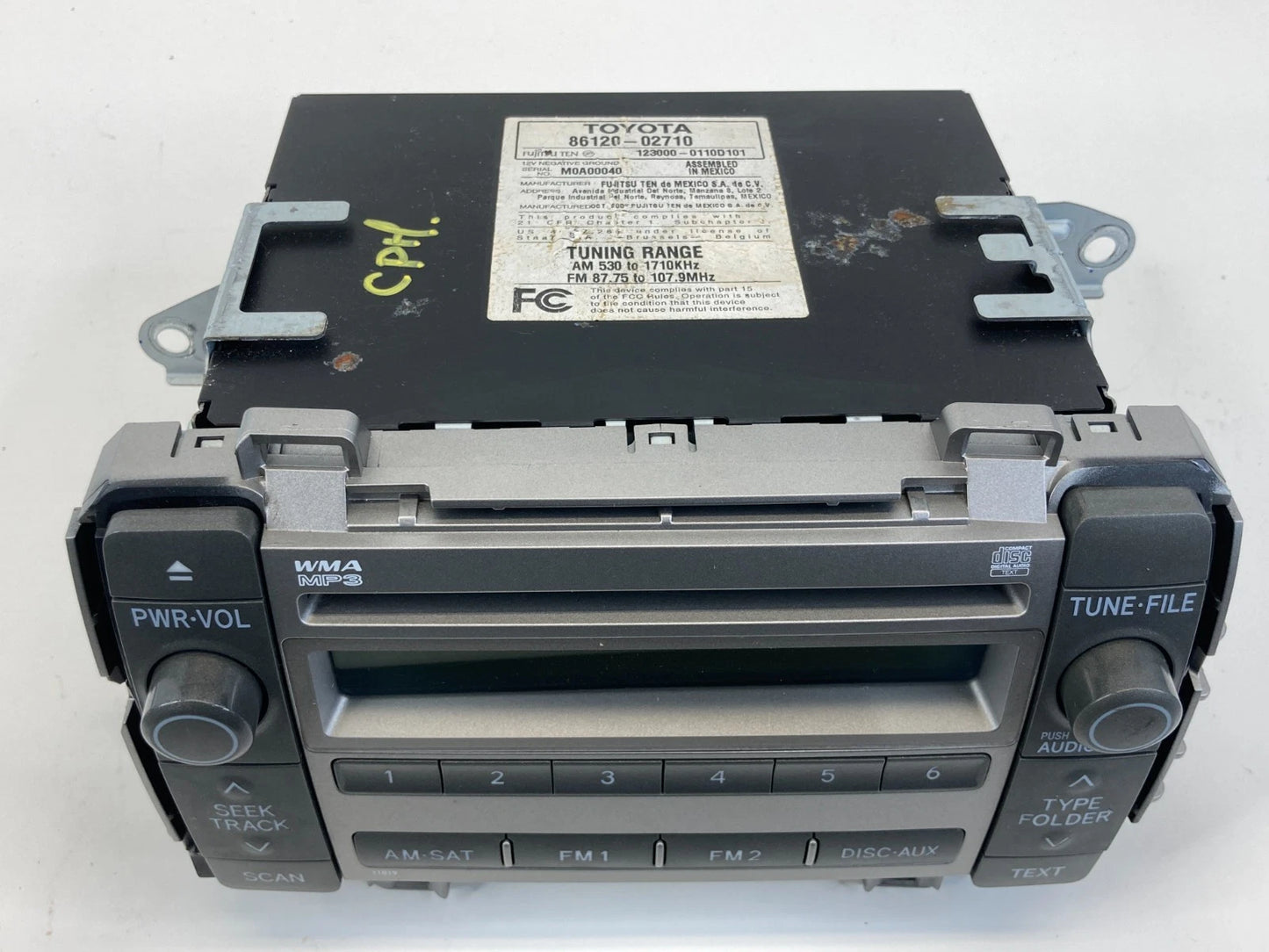 2009 2010 TOYOTA MATRIX RADIO AM/FM RECEIVER CD DISC PLAYER WMA MP3 86120-02710