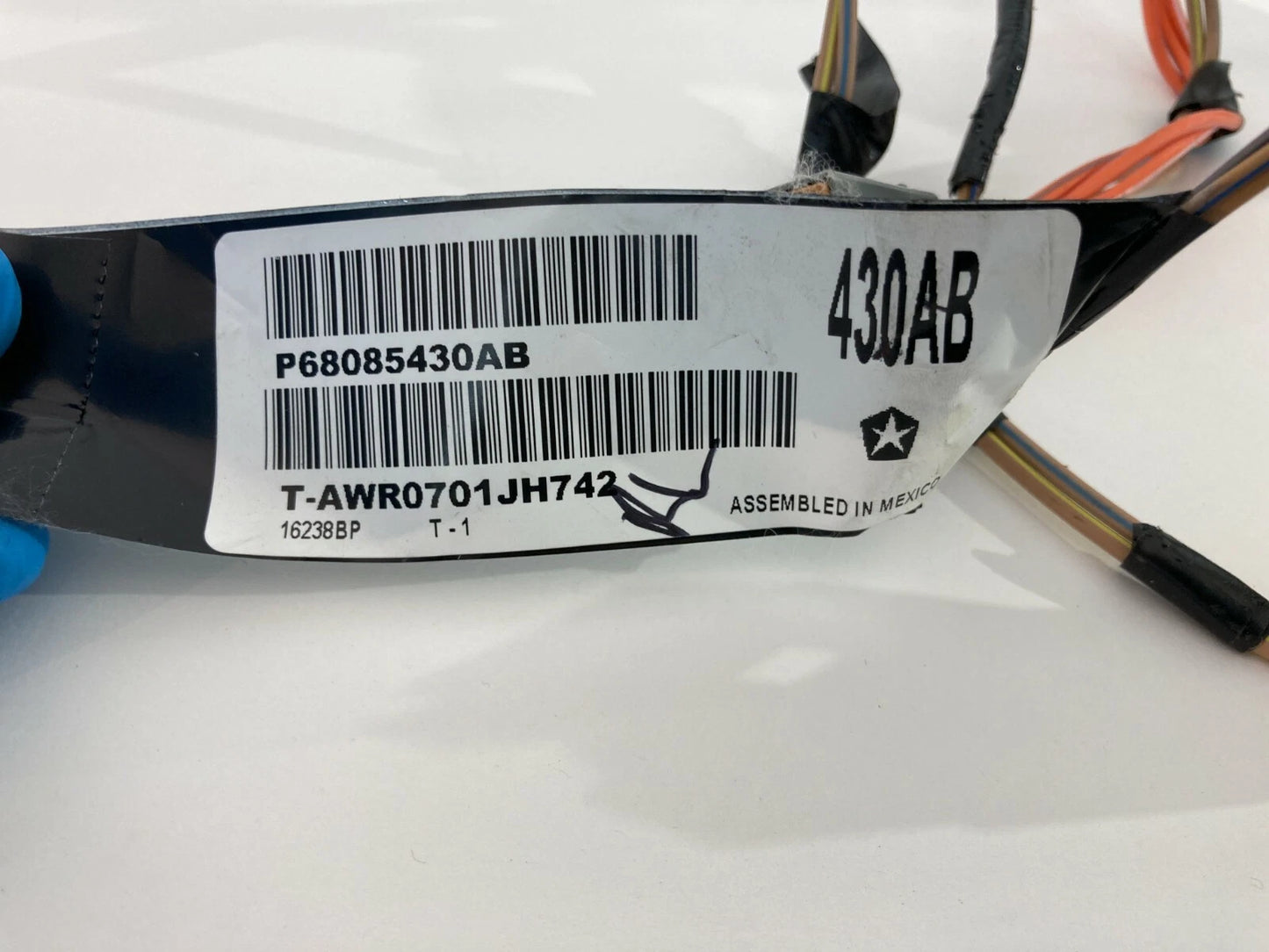 2011-2014 CHRYSLER 200 SEDAN REAR LEFT BACK DOOR WIRE WIRING HARNESS P68085430AB