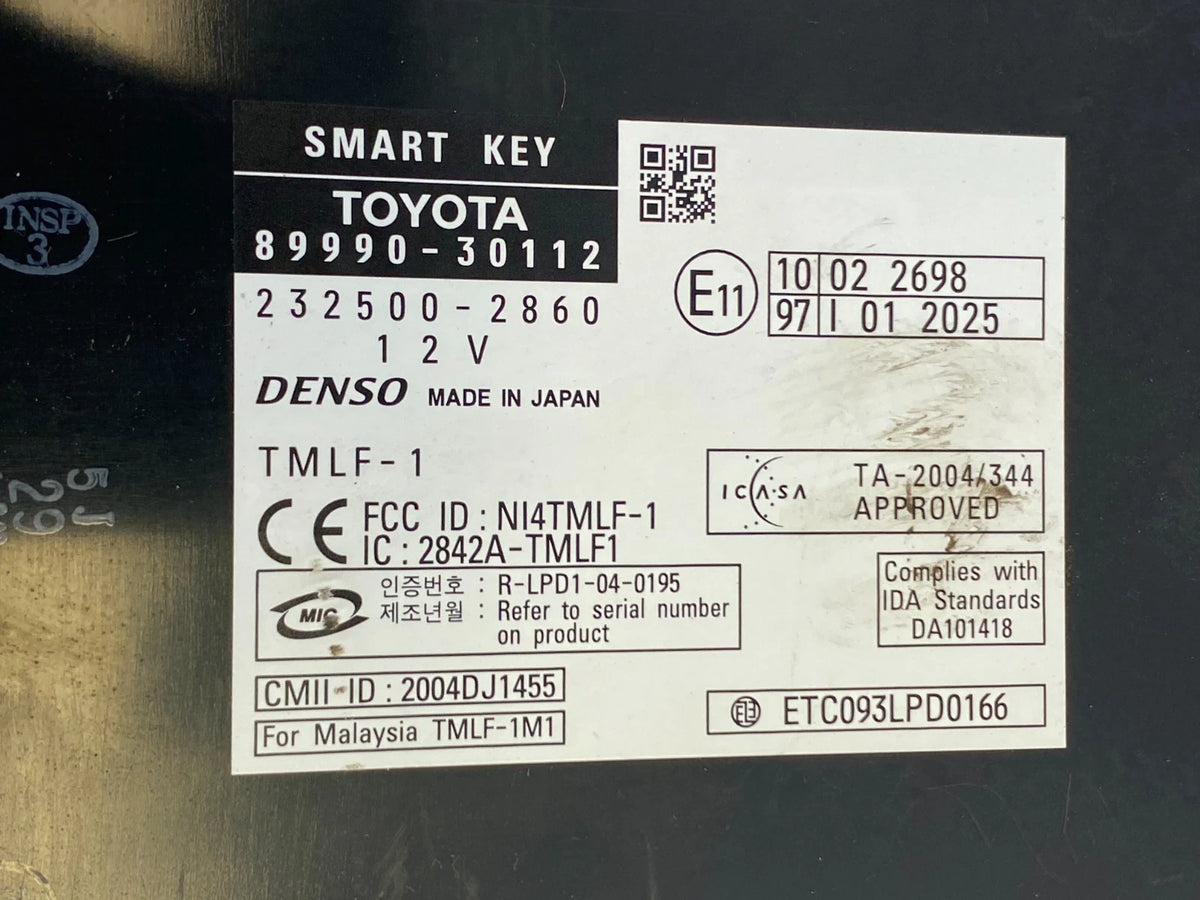 2007 2008 LEXUS GS350 SMART KEY KEYLESS ENTRY CONTROL MODULE 89990-30112 OEM