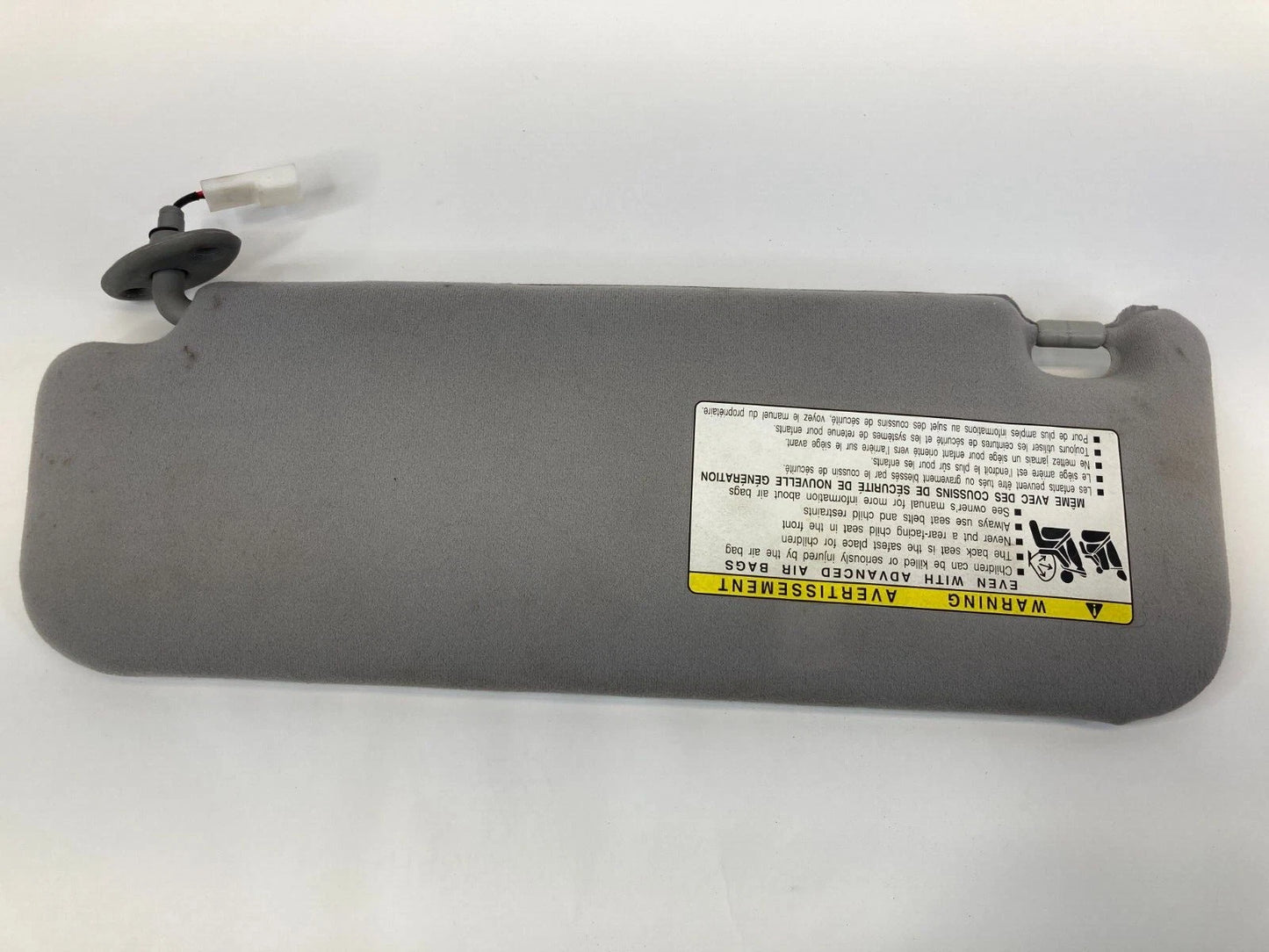 2004-2009 TOYOTA PRIUS PASSENGER RIGHT SUNVISOR SUN VISOR SHADE CLOTH GRAY OEM
