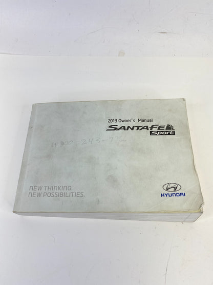 2013 Hyundai Santa Fe Sport Owner's Guide Manual Book Information Set W/ Case