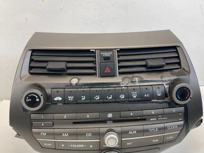 08-11 Honda Accord AM FM CD Player Radio Receiver W/ Air Vent 77260TA0A030 OEM