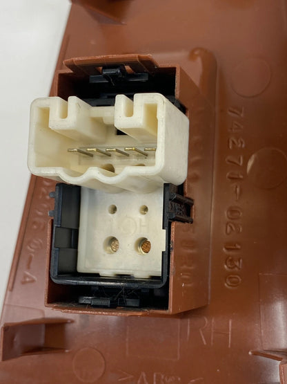2003-2008 TOYOTA COROLLA REAR RIGHT DOOR WINDOW SWITCH W/ TRIM 74271-02130 OEM