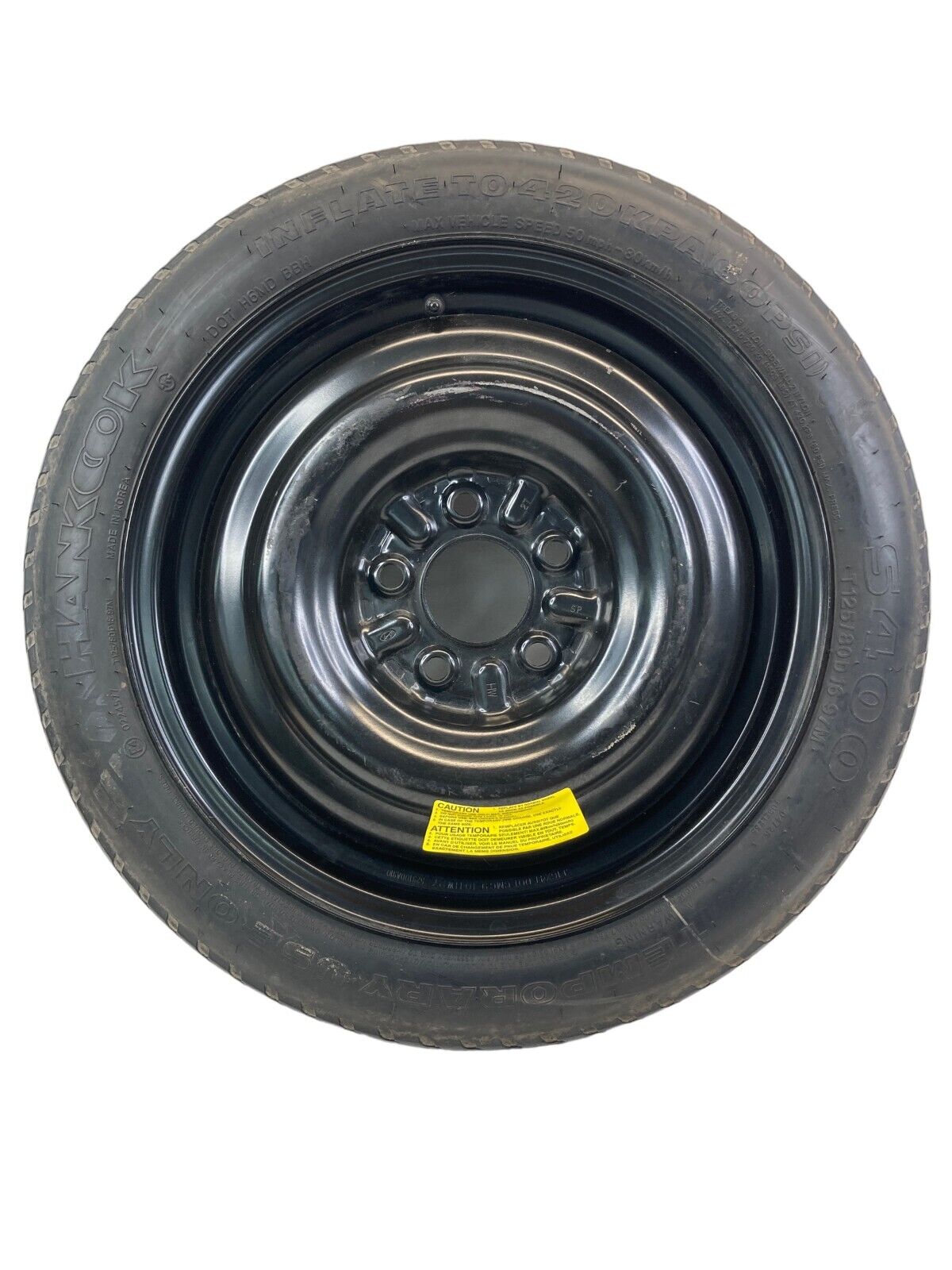 2006-2014 Hyundai Sonata Emergency Spare Tire Wheel Donut Compact T125/80/D16