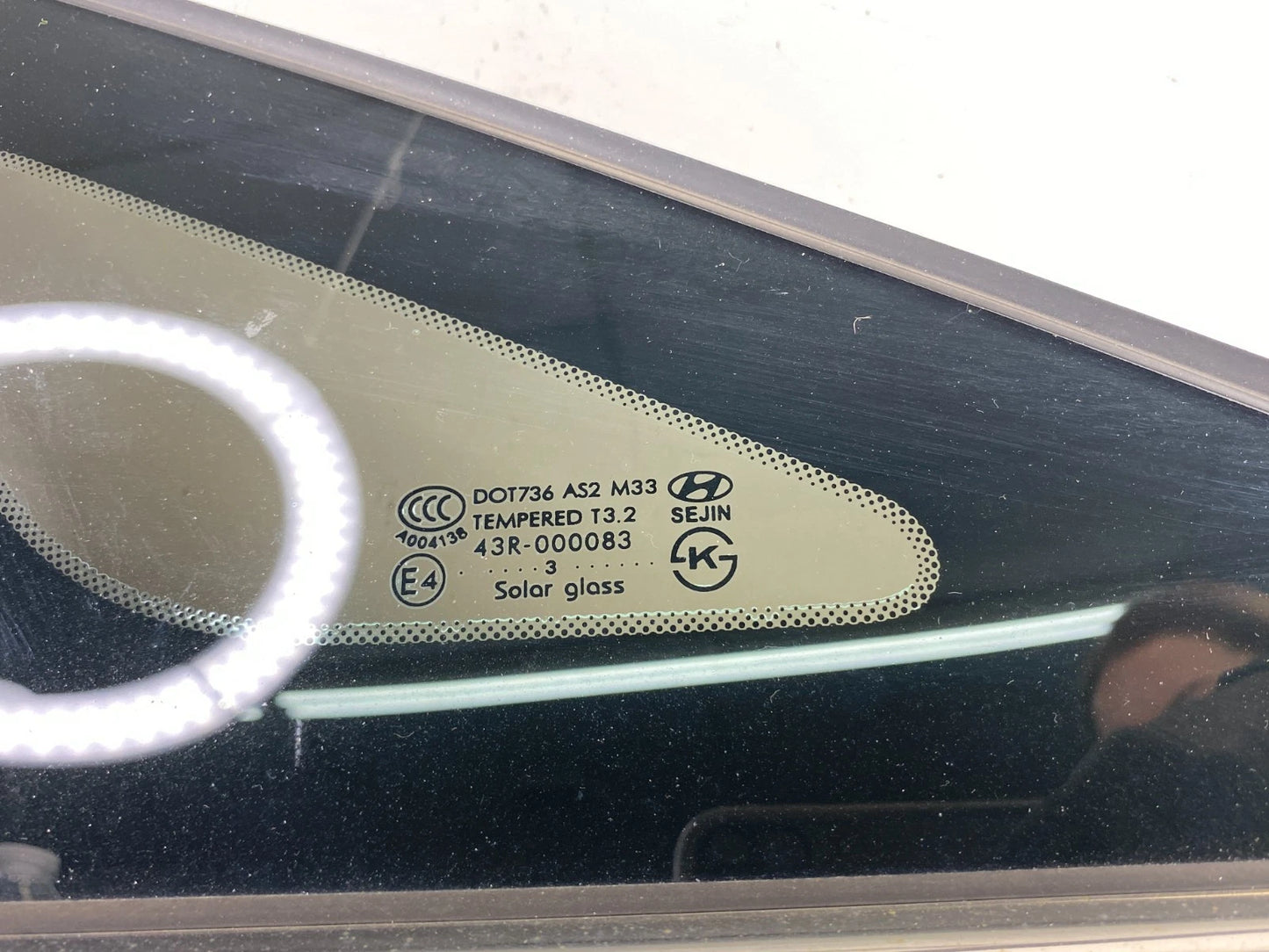 2011-2015 HYUNDAI SONATA REAR LEFT SIDE DOOR WINDOW QUARTER GLASS 87810-3S000