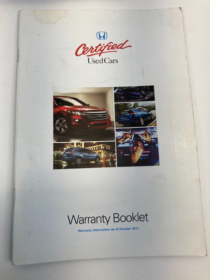 2009 Honda Accord Sedan Owner's Manual Warranties & Service History Guide Case