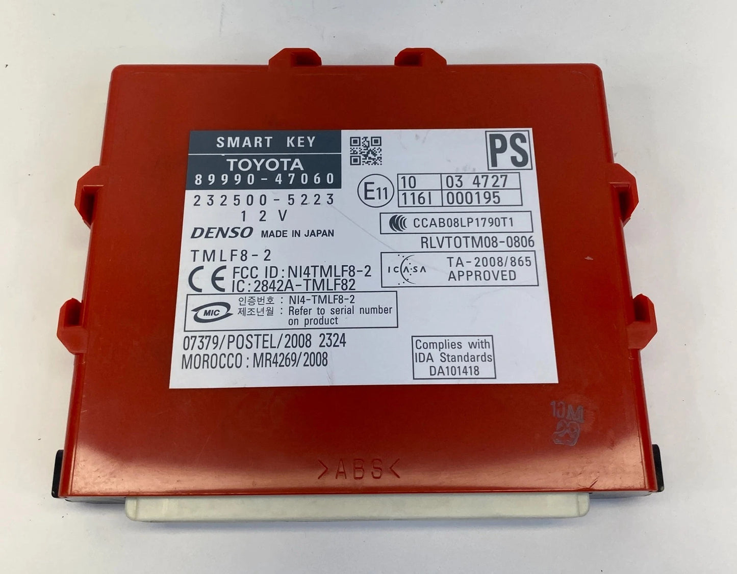 2010-2012 TOYOTA PRIUS SMART KEY COMPUTER CONTROL MODULE ECU OEM 89990-47060