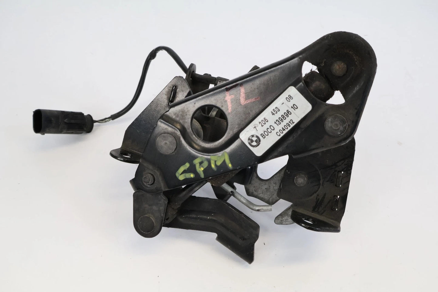 11-16 BMW 528I FR LEFT HOOD LATCH LOCK MECHANISM ACTUATOR STRIKE 7206453 OEM