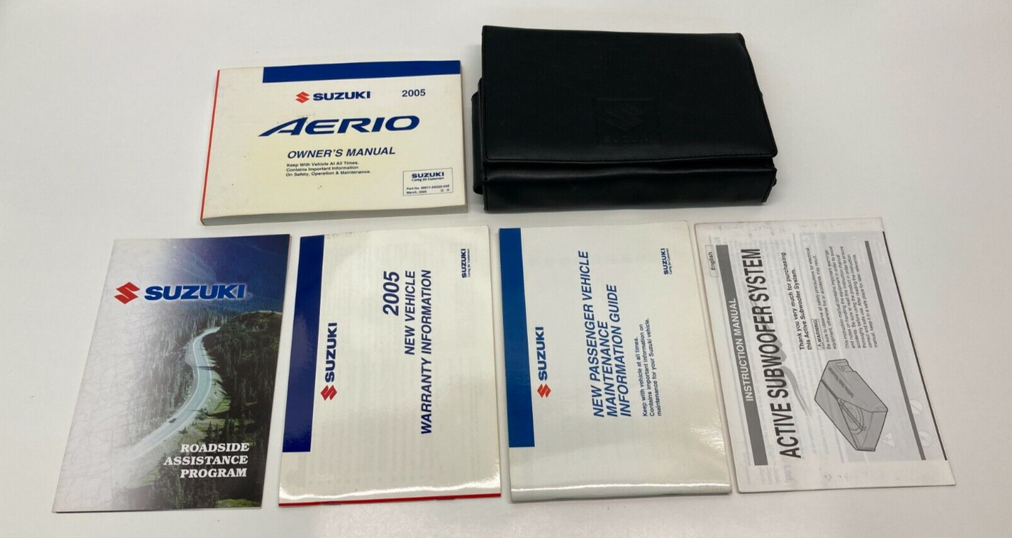 2005 05 Suzuki Aerio Owner's Manual Guide & Warranty Information w/ Case OEM