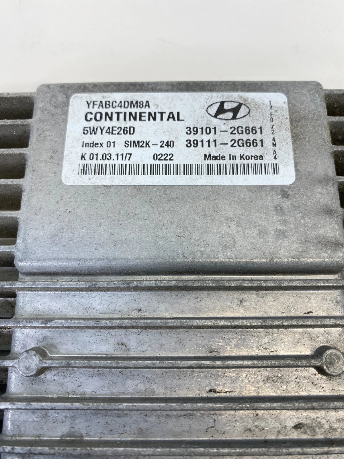 2011-2013 HYUNDAI SONATA 2.4L AT ENGINE CONTROL MODULE ECM ECU 39101-2G661 OEM