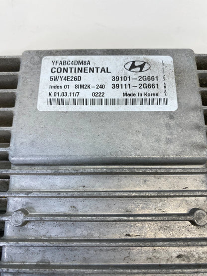 2011-2013 HYUNDAI SONATA 2.4L AT ENGINE CONTROL MODULE ECM ECU 39101-2G661 OEM