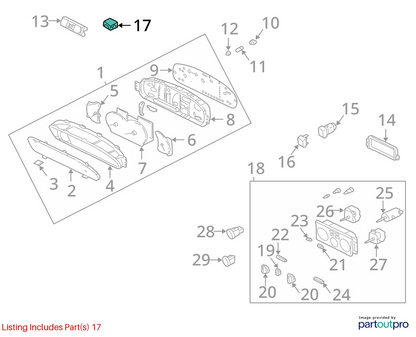 2004 2005 2006 HYUNDAI ELANTRA CENTER DASH POWER DIGITAL CLOCK 94510-2D100 OEM