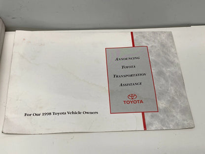 1998 98 TOYOTA CAMRY SEDAN OWNER'S MANUAL GUIDE BOOK & SUPPLEMENT OEM