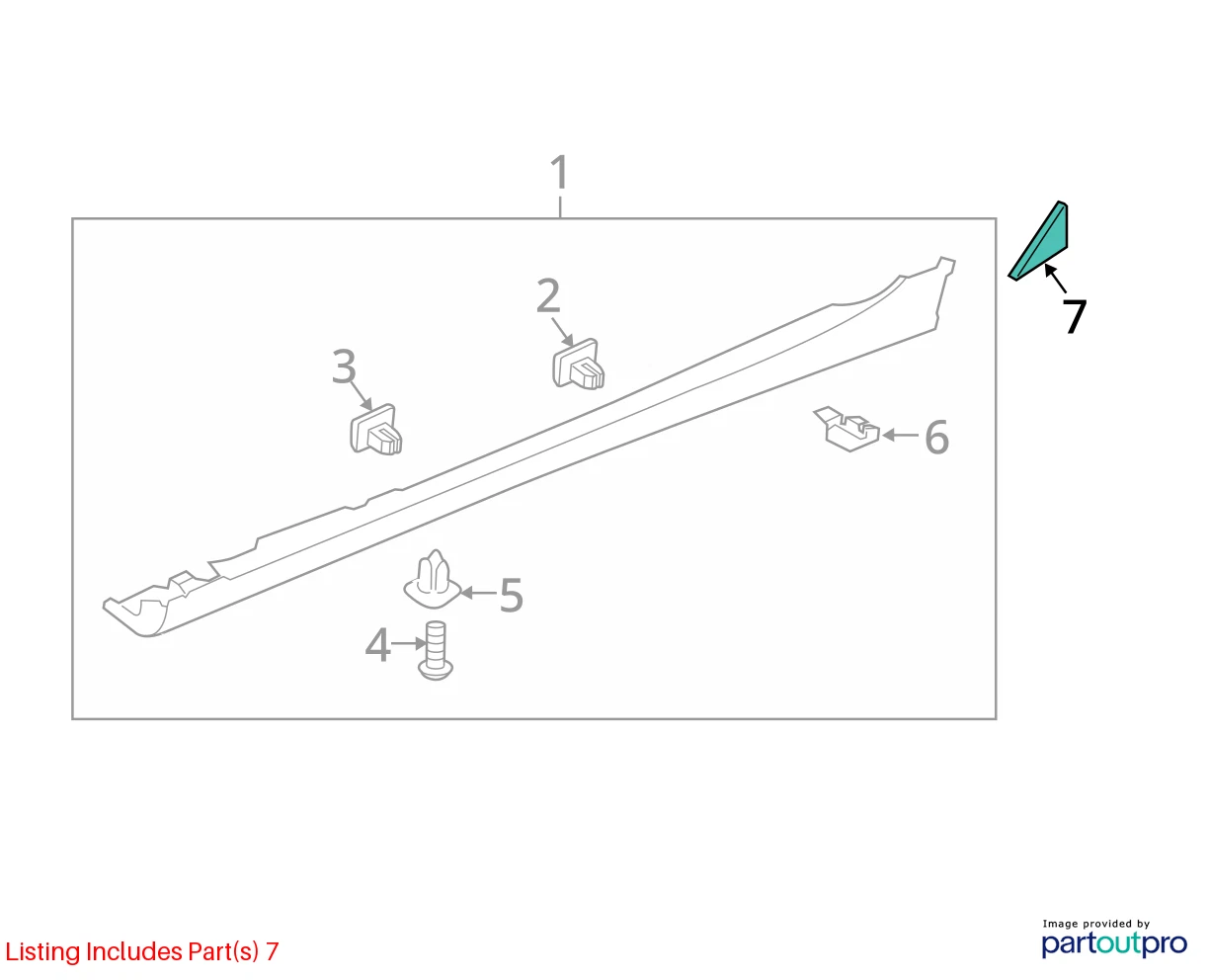 11-15 HYUNDAI SONATA FRONT LEFT WINDOW FENDER CORNER TRIM MOLDING 861803S000 OEM