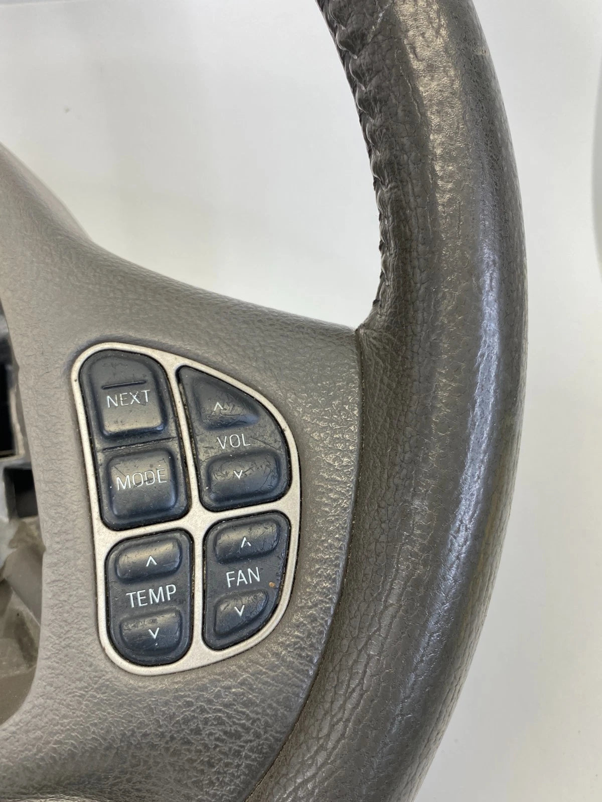 2003-2004 LINCOLN TOWN CAR WOOD GRAIN LEATHER STEERING WHEEL STONE GRAY OEM