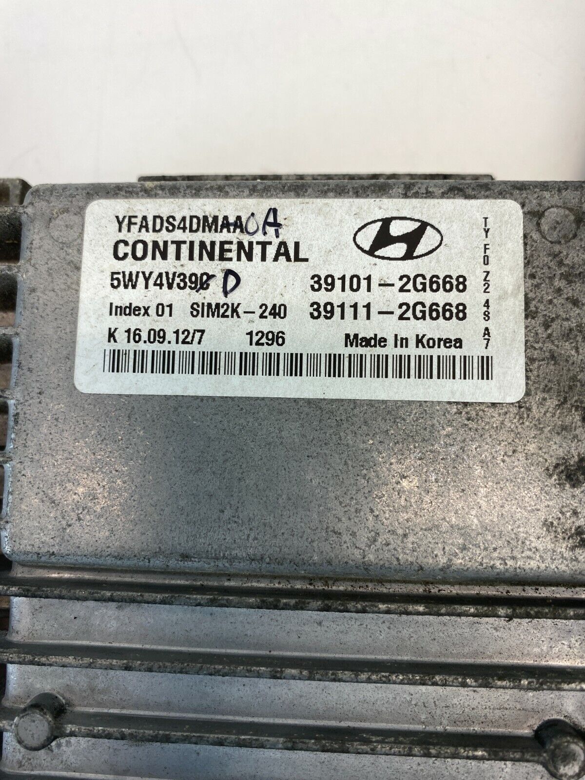 11-14 Hyundai Sonata 2.4L AT Engine Computer Control Module ECM ECU 39111-2G668