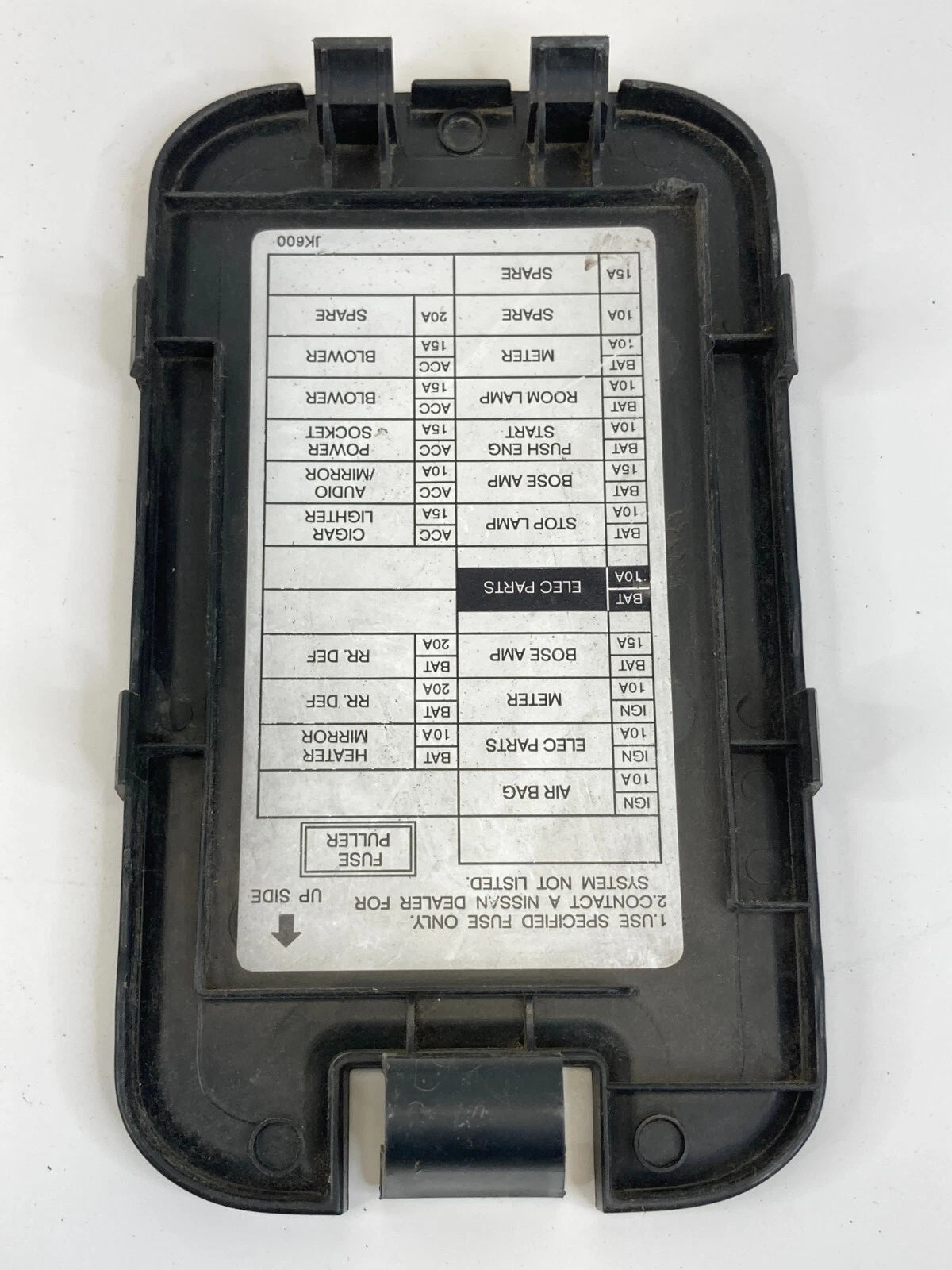 2007 2008 INFINITI G35 X SEDAN 3.5L V8 A/T FRONT FUSE BOX DOOR LID COVER OEM