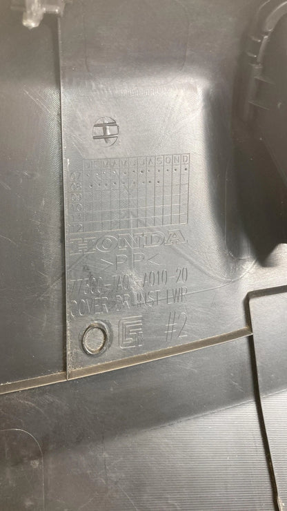 08 09 10 11 12 HONDA ACCORD LEFT SIDE LOWER DASH KNEE BOLSTER TRIM PANEL OEM