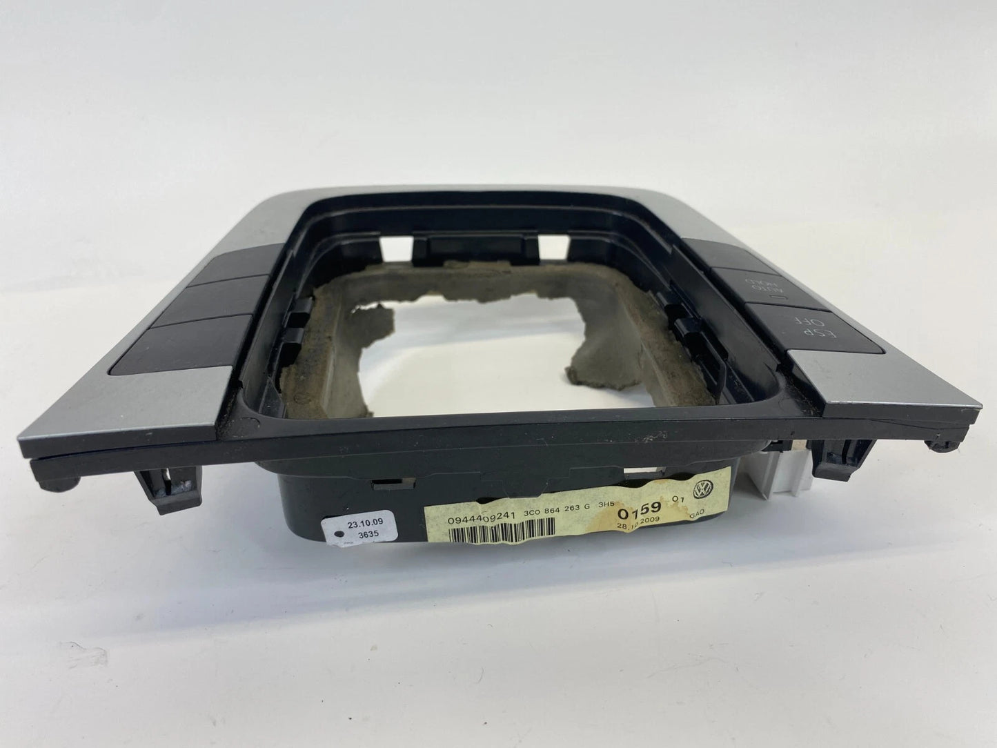 09-17 VOLKSWAGEN CC SEDAN CENTER CONSOLE SHIFTER SHIFT BEZEL TRIM 3C0864263G OEM