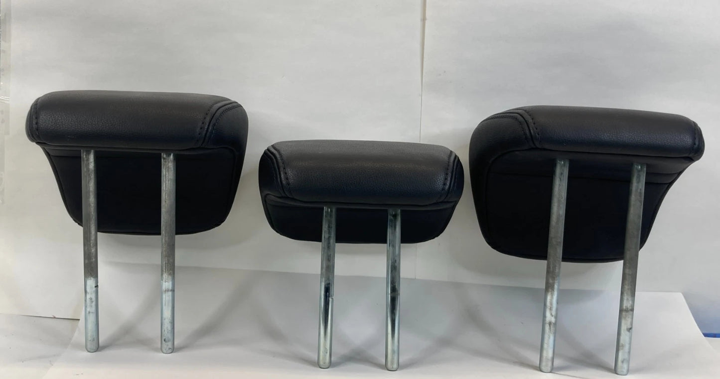 2010-2011 ACURA RDX REAR SEAT HEADREST SET OF 3 BLACK LEATHER OEM
