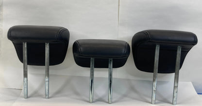 2010-2011 ACURA RDX REAR SEAT HEADREST SET OF 3 BLACK LEATHER OEM