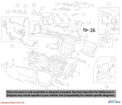 2012-2017 GMC TERRAIN CENTER CONSOLE AUDIO AUXILIARY JACK USB PORT 22836649 OEM