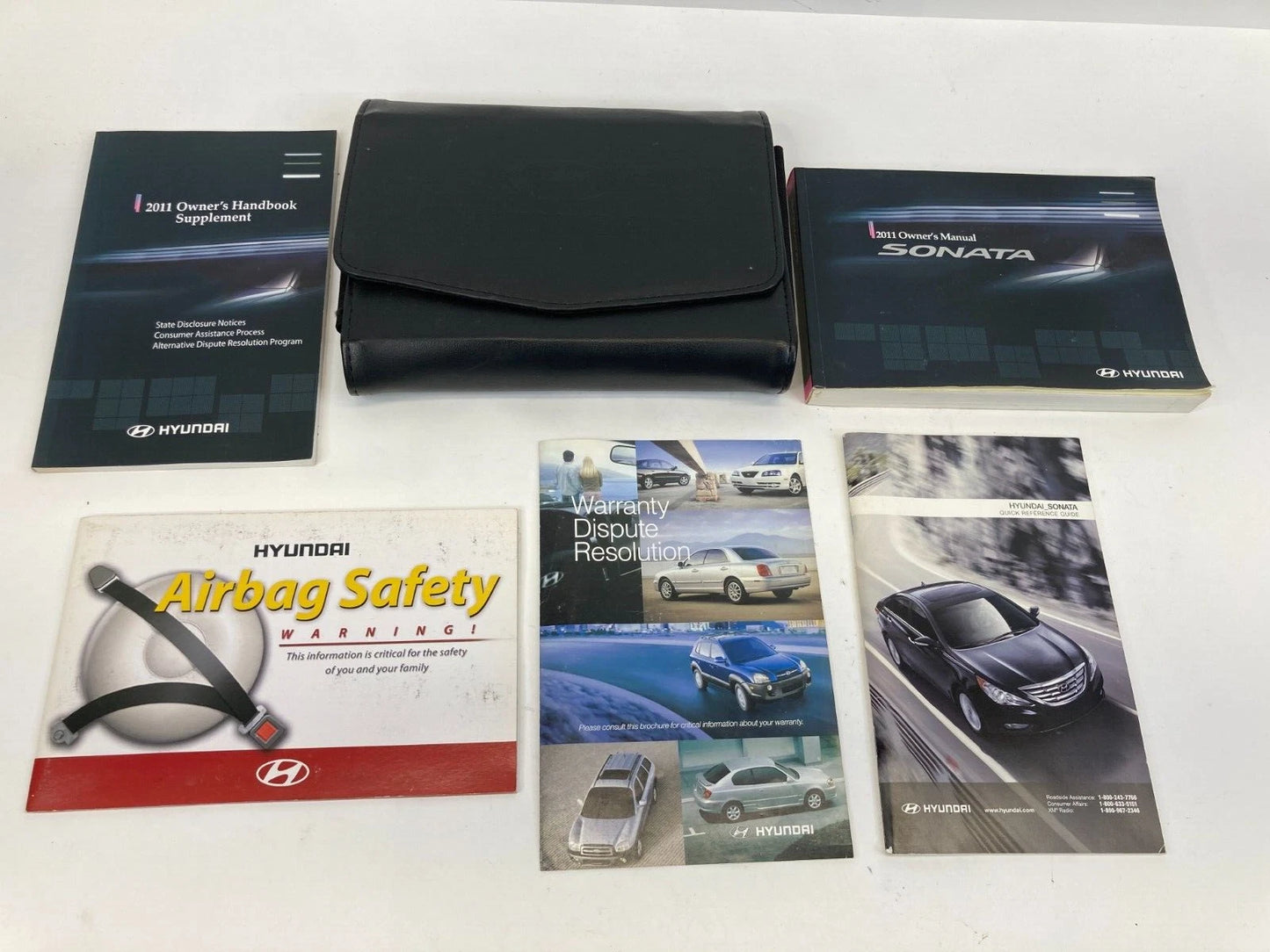 2011 HYUNDAI SONATA OWNER'S MANUAL GUIDE HANDBOOK WARRANTY INFO SET W/ CASE OEM