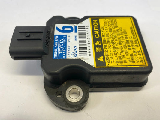 2010-2013 TOYOTA YARIS YAW RATE SENSOR STABILITY CONTROL 89183-48030 OEM