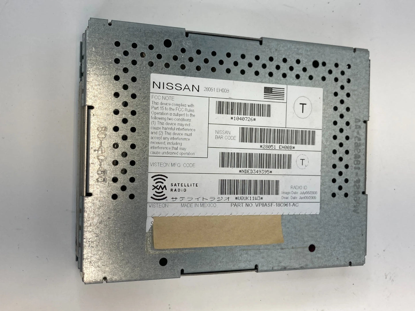 2005-2013 NISSAN ALTIMA SATELLITE RADIO TUNER CONTROL MODULE UNIT 28051EH00B OEM