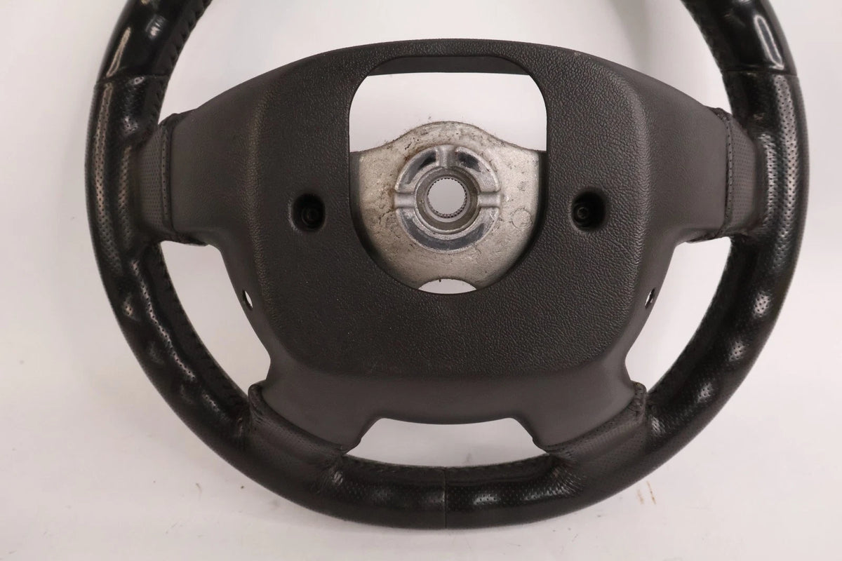 2006-2010 HUMMER H3 BLACK LEATHER STEERING WHEEL W/O CRUISE CONTROL ASSEMBLY OEM