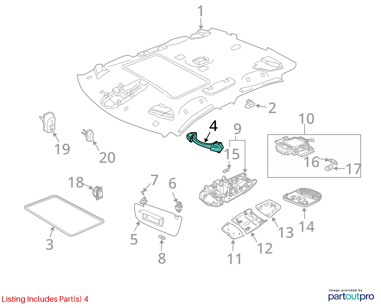 2005-2011 SAAB 9-3 FRONT LEFT SIDE ROOF INNER GRAB GRIP HANDLE 12789490 OEM